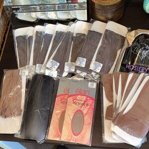 VINTAGE knee-high nylon bundle. 20 pairs total. Six are neutral beige, 3 are nud